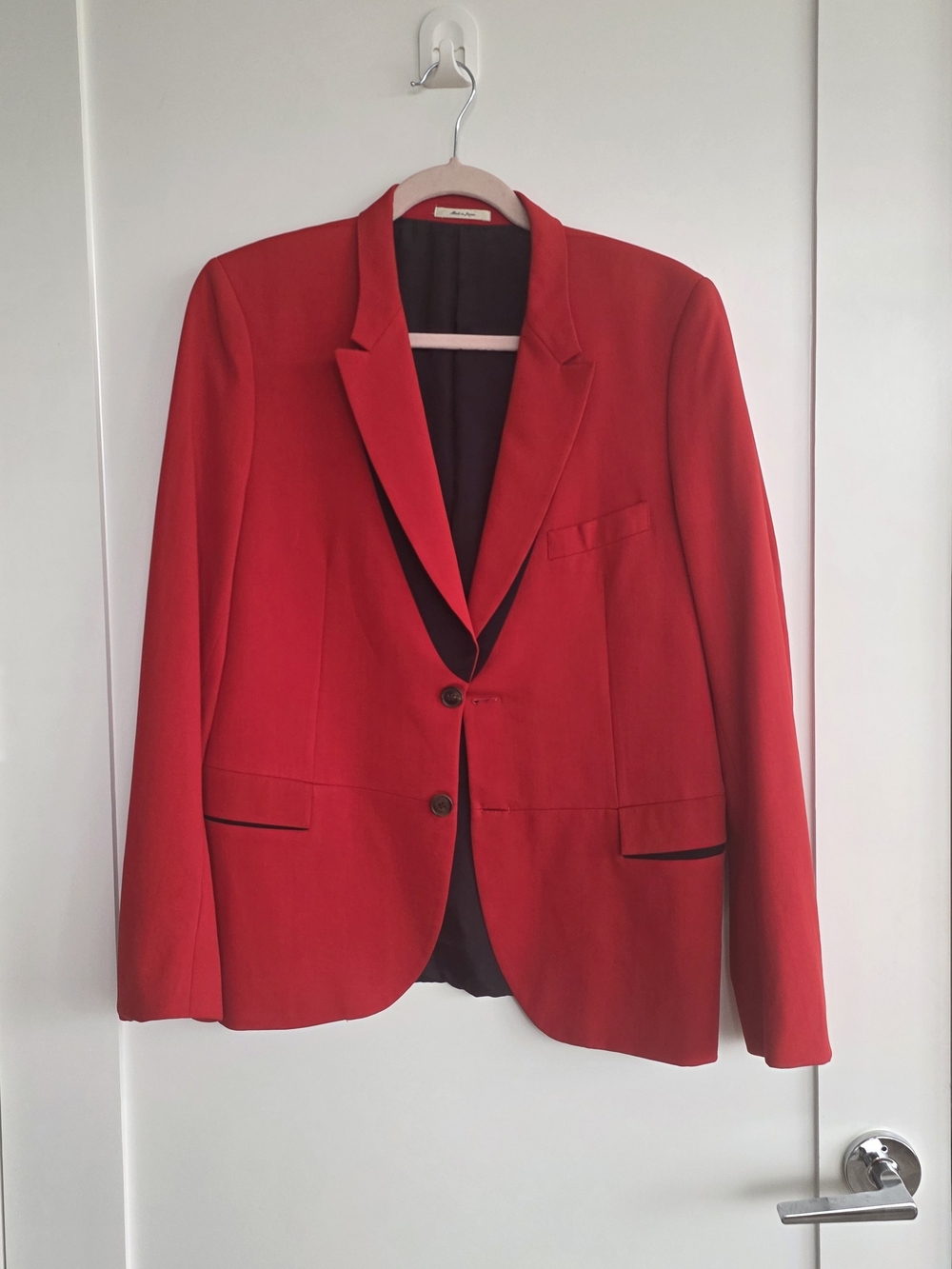 Paul Smith Bright Red Two-Button Notch Lapel Blazer